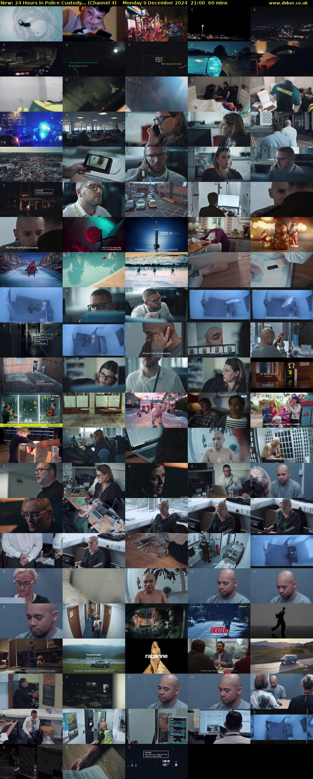 24 Hours in Police Custody... (Channel 4) Monday 9 December 2024 21:00 - 22:00