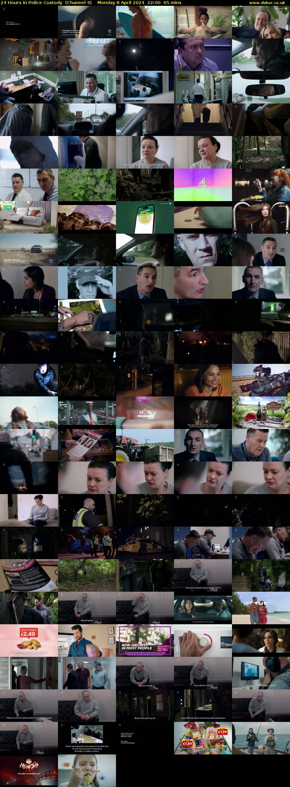 24 Hours in Police Custody  (Channel 4) Monday 8 April 2024 22:00 - 23:05