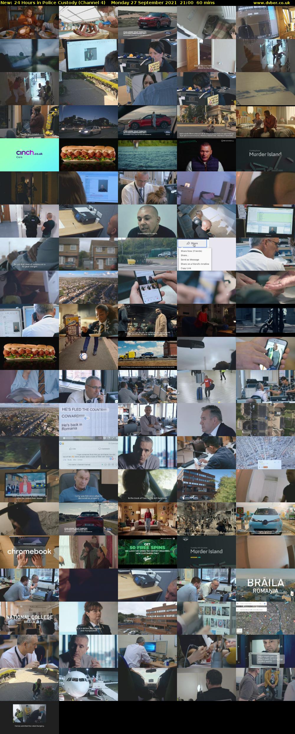 24 Hours in Police Custody (Channel 4) Monday 27 September 2021 21:00 - 22:00