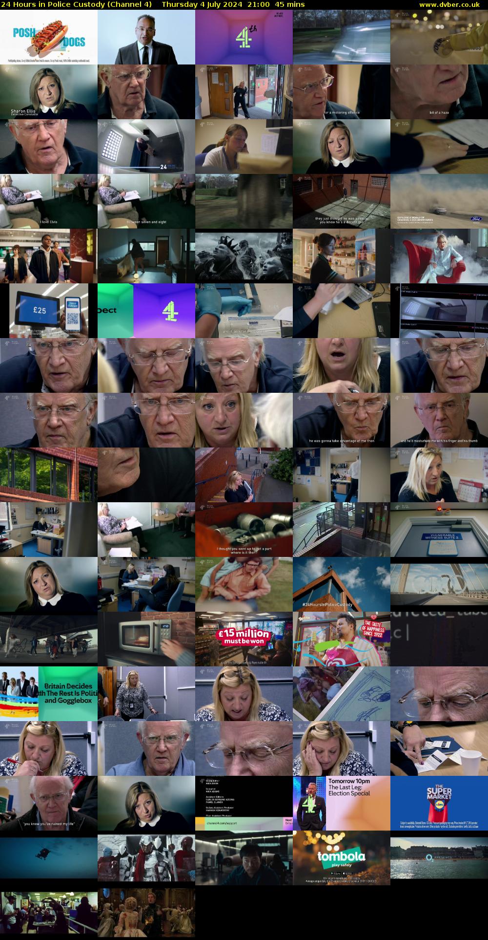 24 Hours in Police Custody (Channel 4) Thursday 4 July 2024 21:00 - 21:45