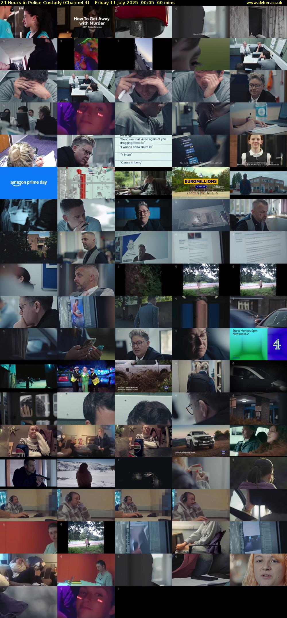 24 Hours in Police Custody (Channel 4) Friday 11 July 2025 00:05 - 01:05
