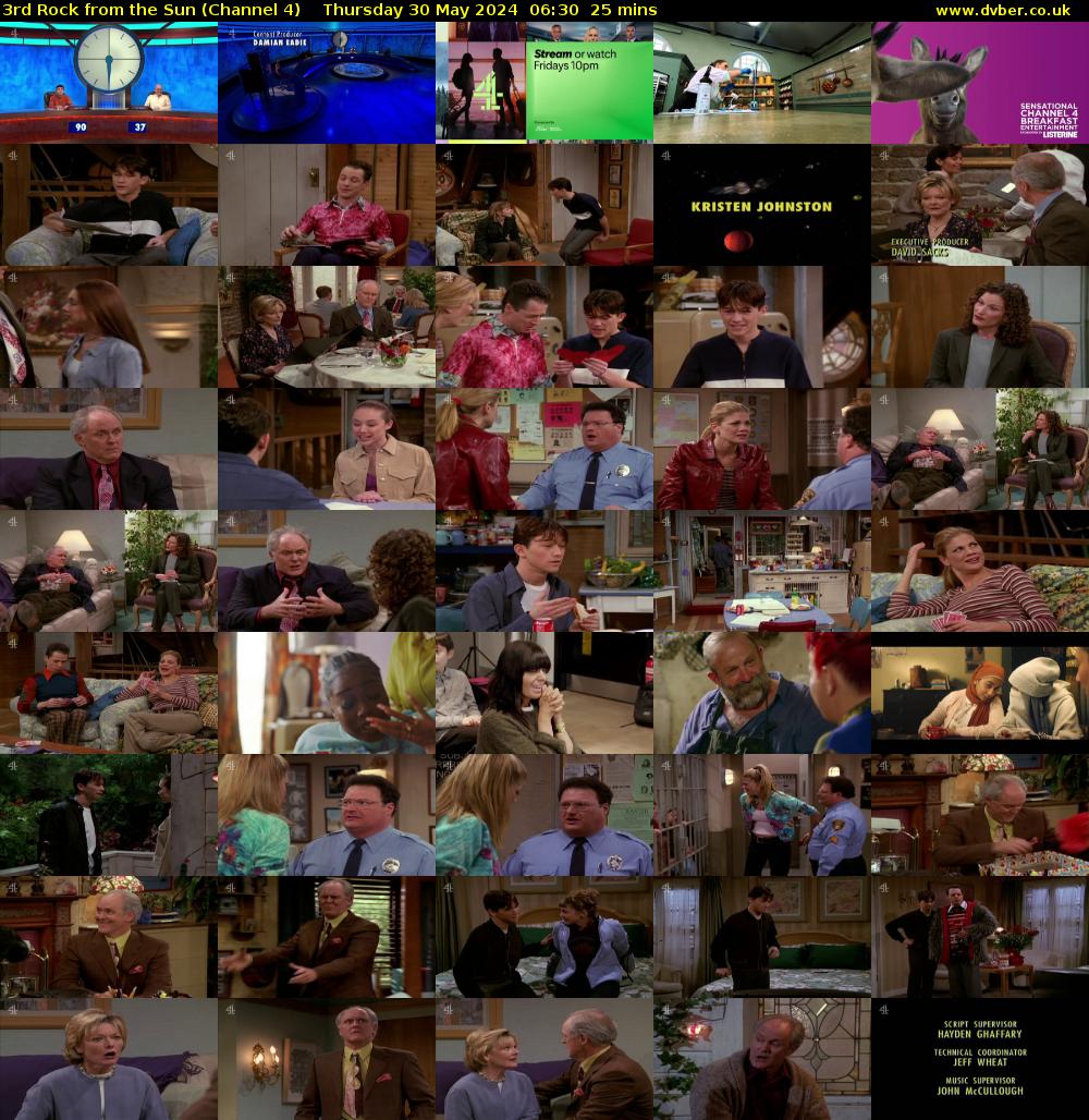 3rd Rock from the Sun (Channel 4) Thursday 30 May 2024 06:30 - 06:55