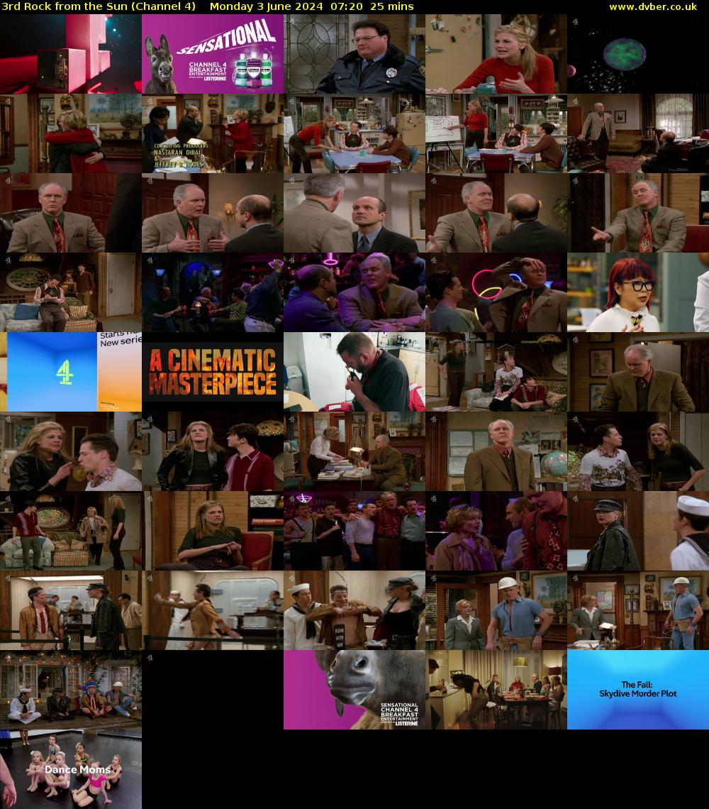 3rd Rock from the Sun (Channel 4) Monday 3 June 2024 07:20 - 07:45