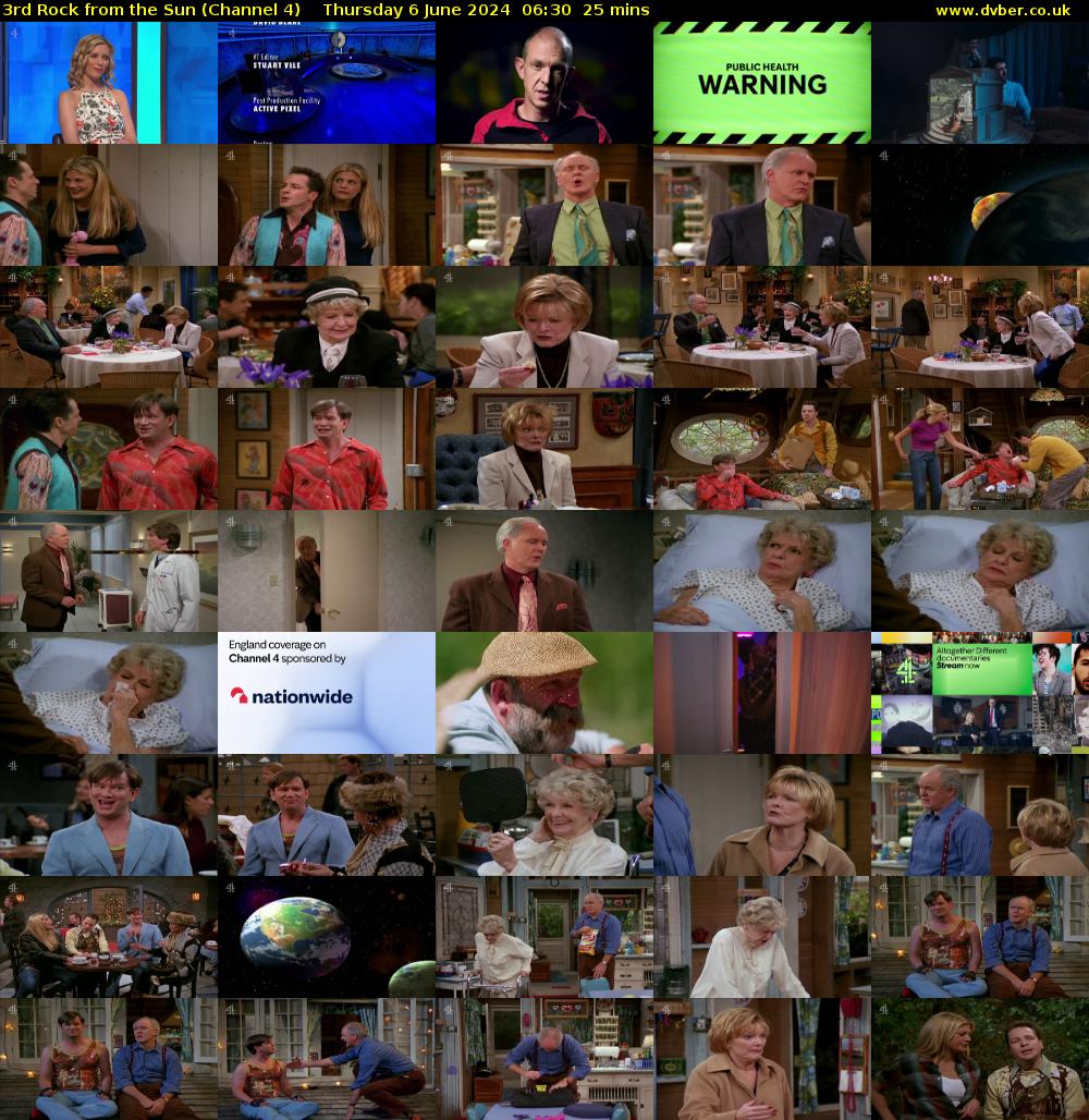 3rd Rock from the Sun (Channel 4) Thursday 6 June 2024 06:30 - 06:55