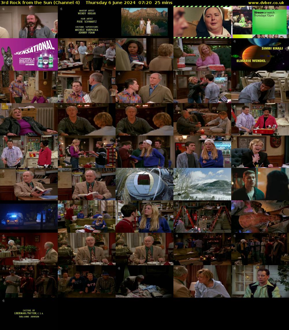 3rd Rock from the Sun (Channel 4) Thursday 6 June 2024 07:20 - 07:45