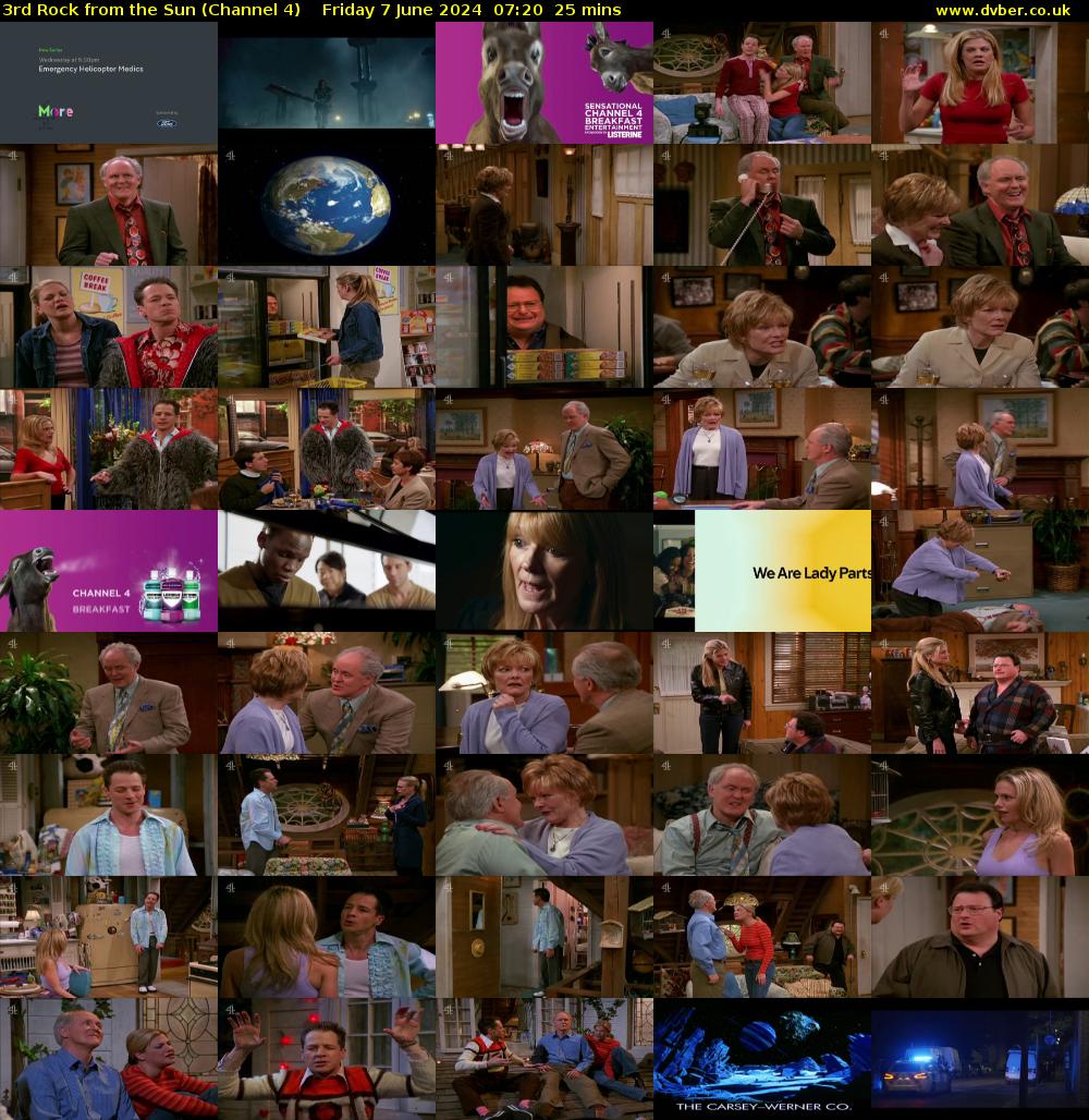 3rd Rock from the Sun (Channel 4) Friday 7 June 2024 07:20 - 07:45