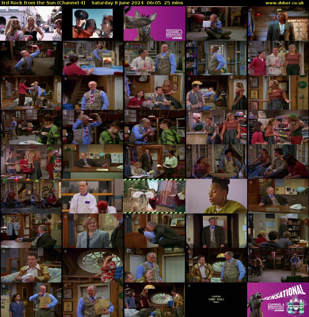 3rd Rock from the Sun (Channel 4) Saturday 8 June 2024 06:05 - 06:30