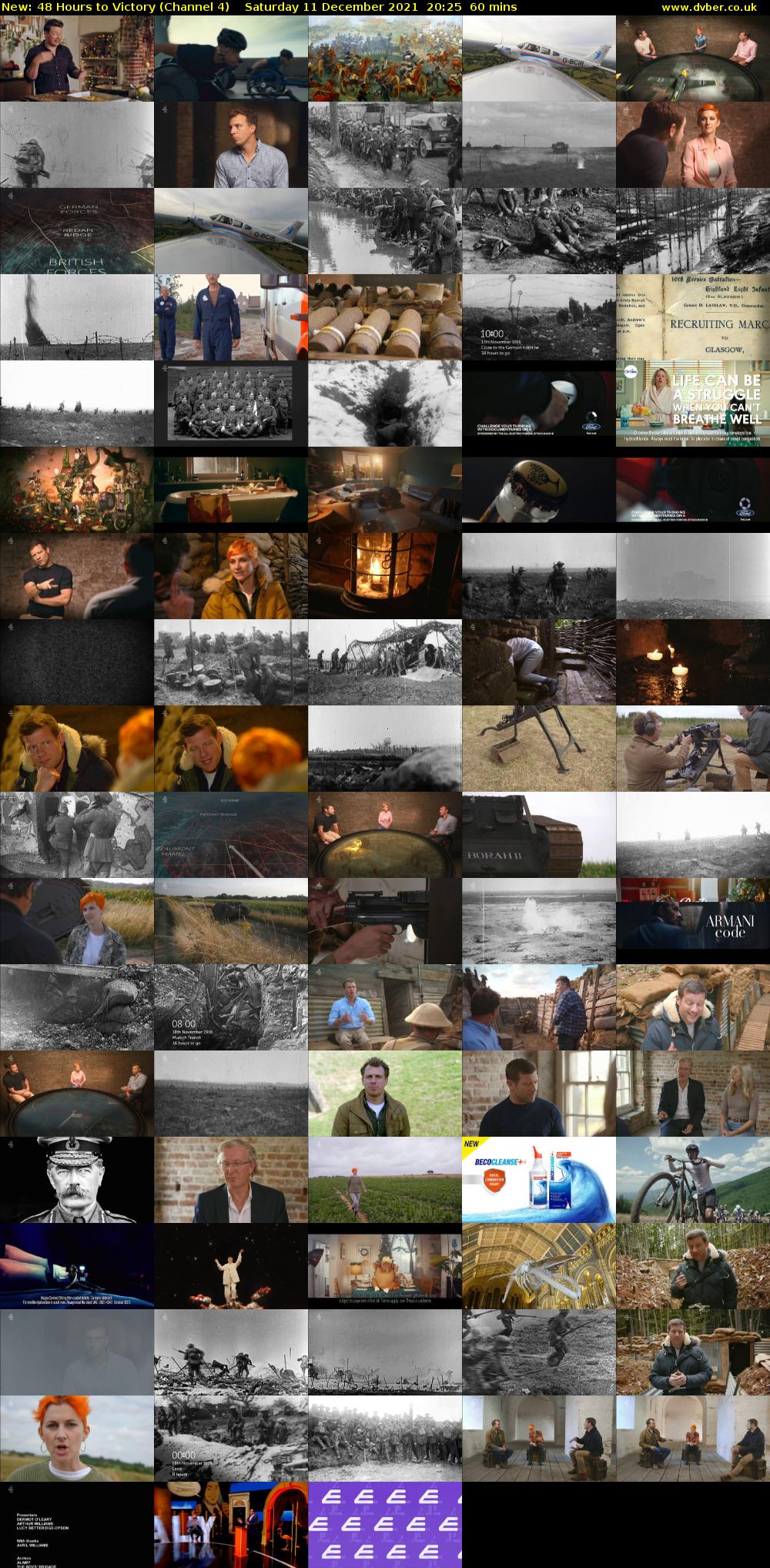 48 Hours to Victory (Channel 4) Saturday 11 December 2021 20:25 - 21:25