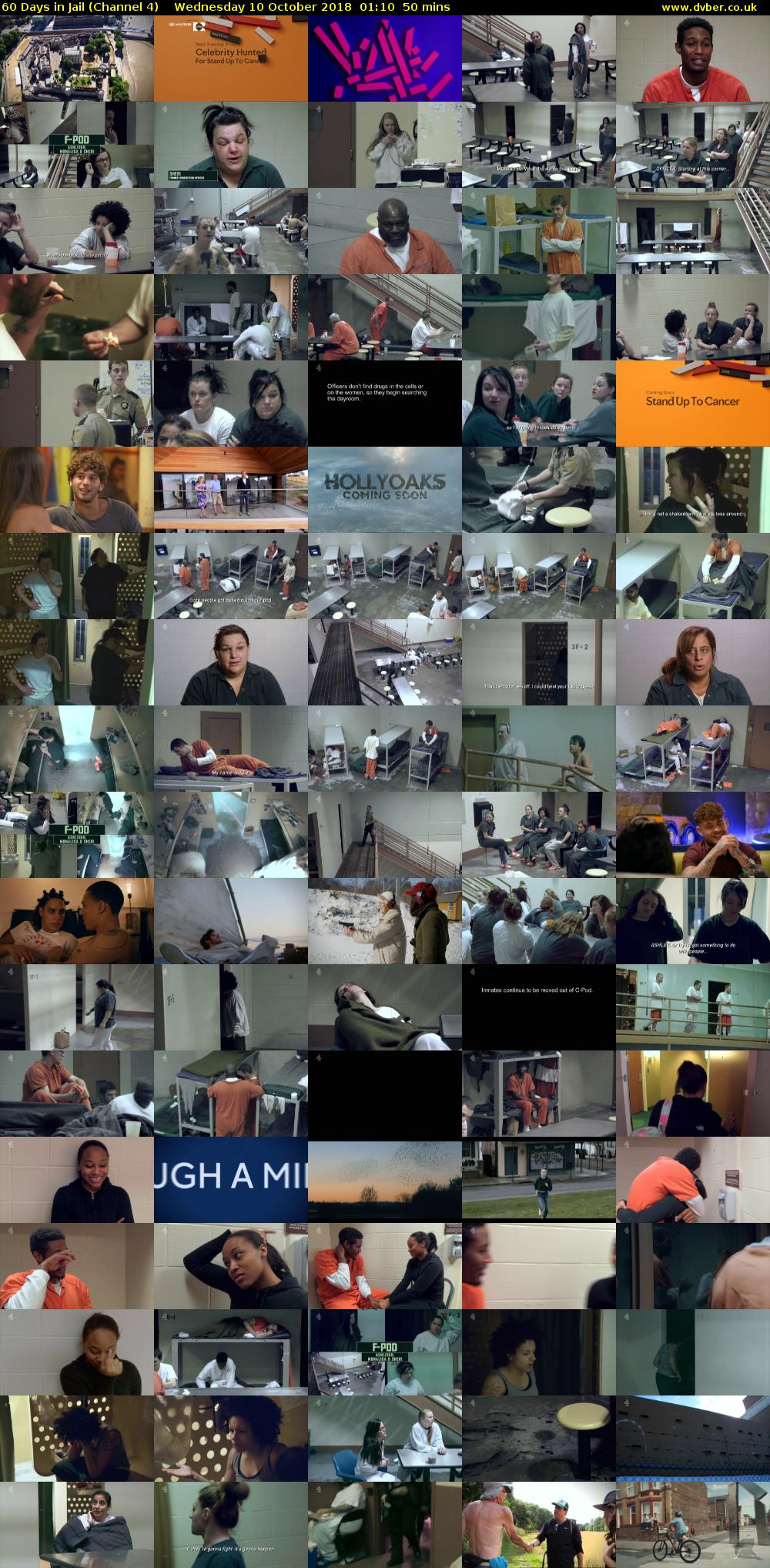 60 Days in Jail (Channel 4) Wednesday 10 October 2018 01:10 - 02:00