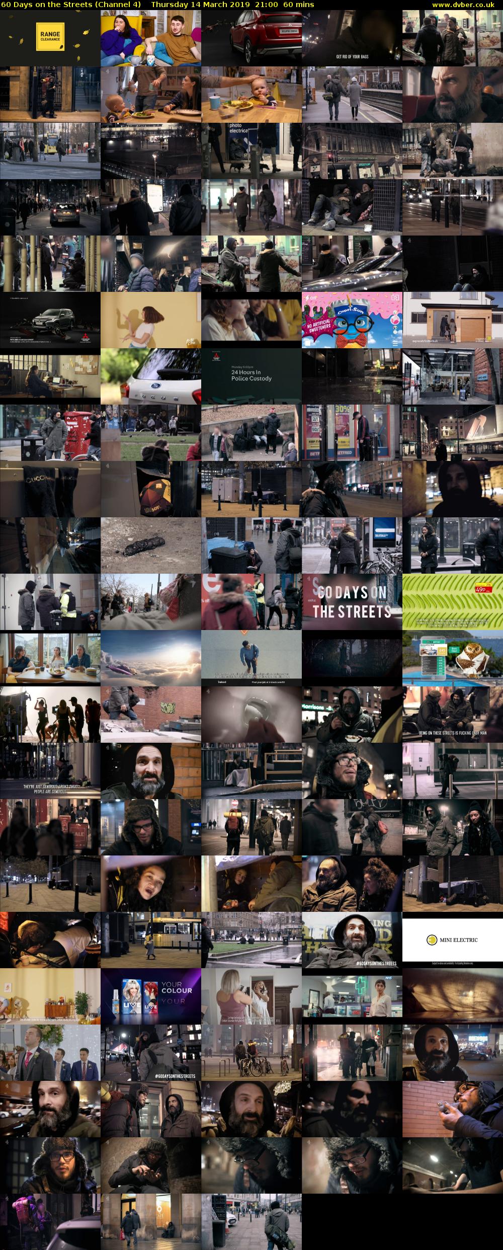 60 Days on the Streets (Channel 4) Thursday 14 March 2019 21:00 - 22:00
