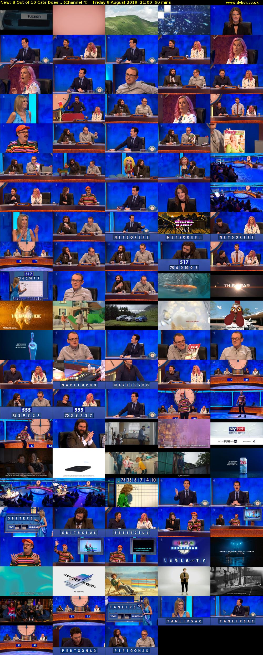 8 Out of 10 Cats Does... (Channel 4) Friday 9 August 2019 21:00 - 22:00