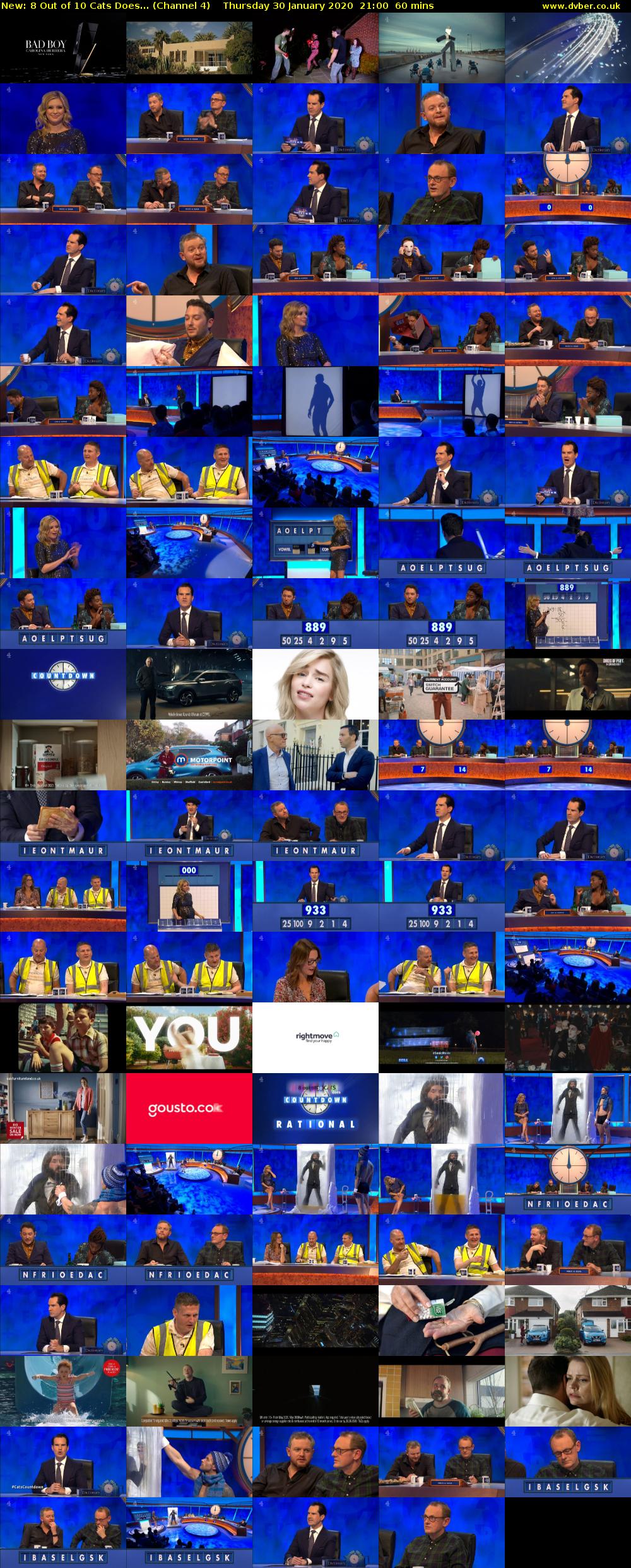 8 Out of 10 Cats Does... (Channel 4) Thursday 30 January 2020 21:00 - 22:00