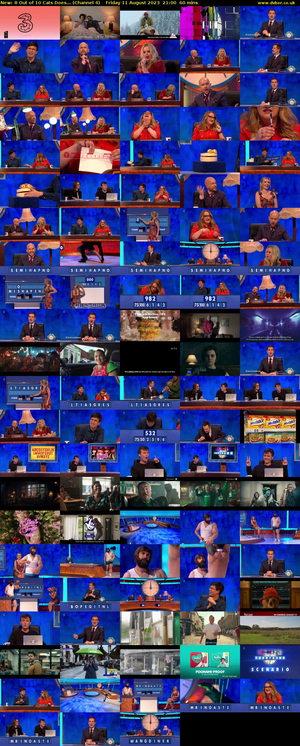 8 Out of 10 Cats Does... (Channel 4) Friday 11 August 2023 21:00 - 22:00