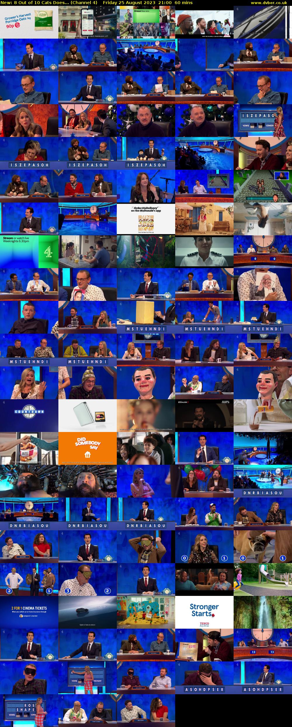 8 Out of 10 Cats Does... (Channel 4) Friday 25 August 2023 21:00 - 22:00