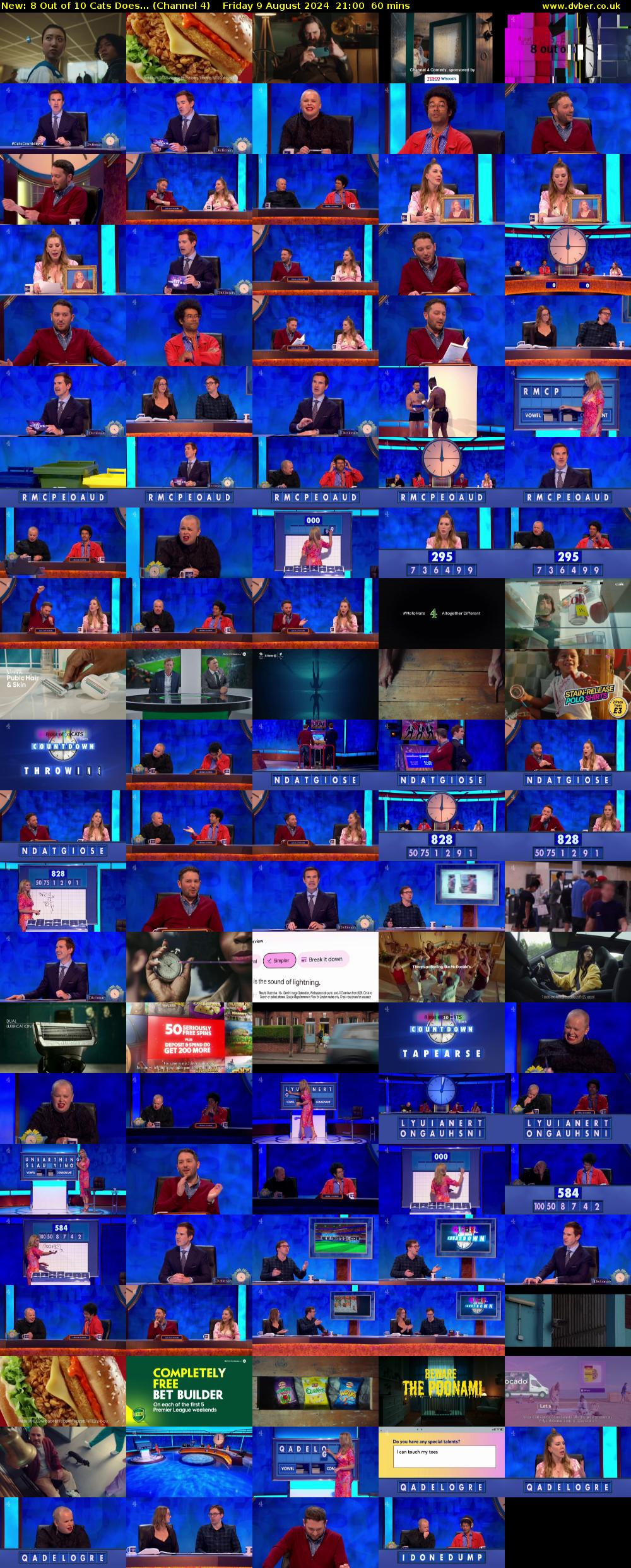 8 Out of 10 Cats Does... (Channel 4) Friday 9 August 2024 21:00 - 22:00