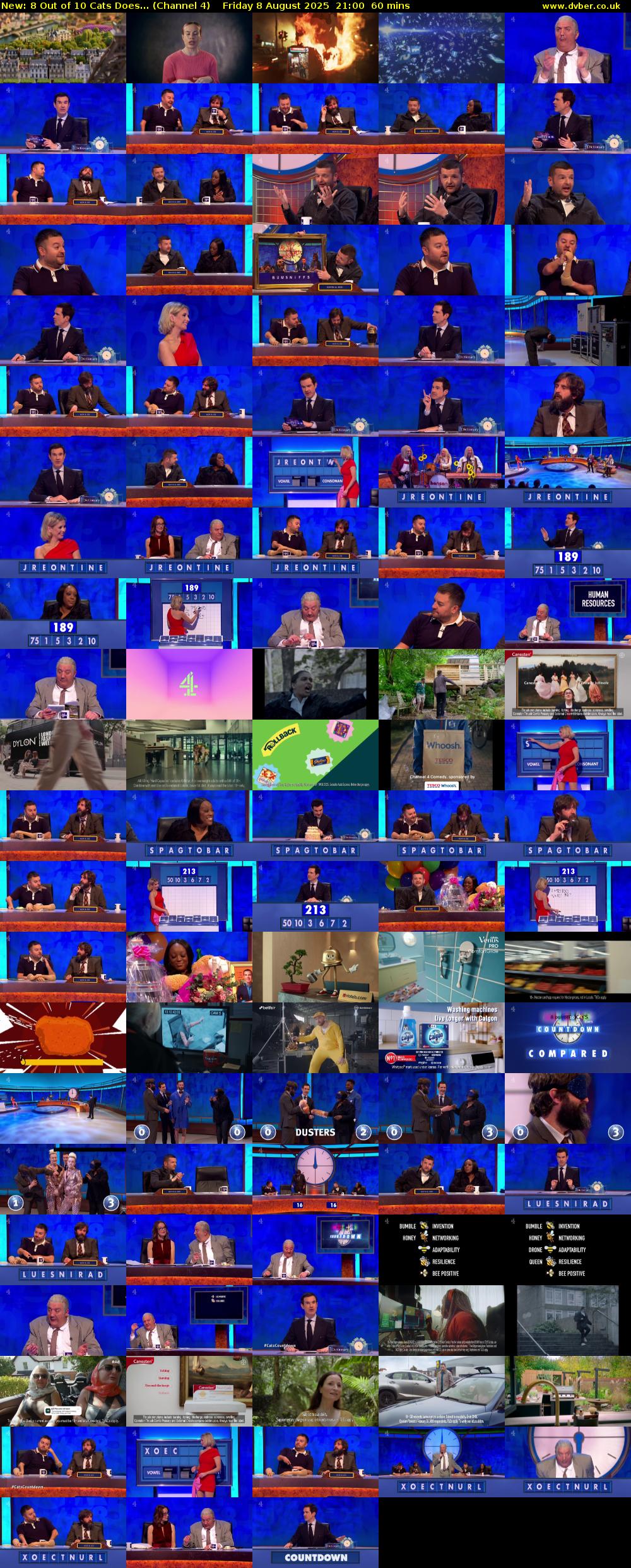8 Out of 10 Cats Does... (Channel 4) Friday 8 August 2025 21:00 - 22:00