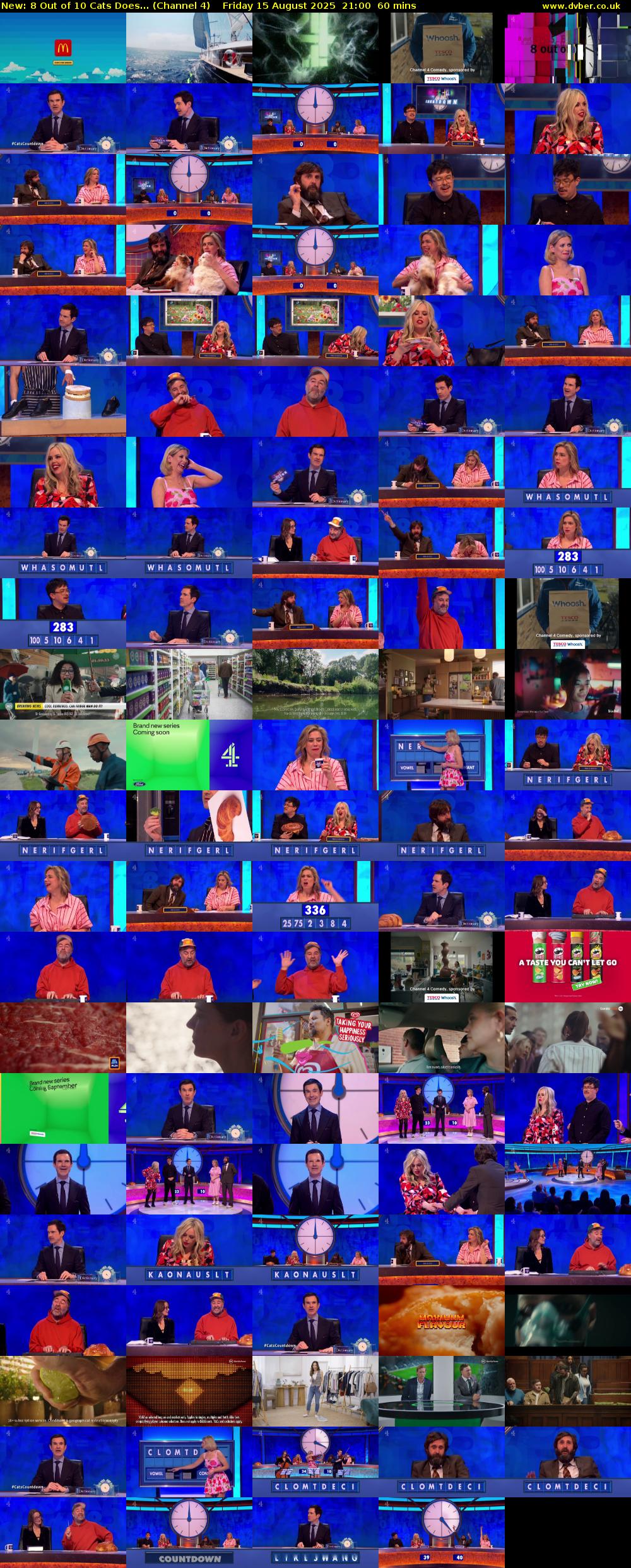 8 Out of 10 Cats Does... (Channel 4) Friday 15 August 2025 21:00 - 22:00