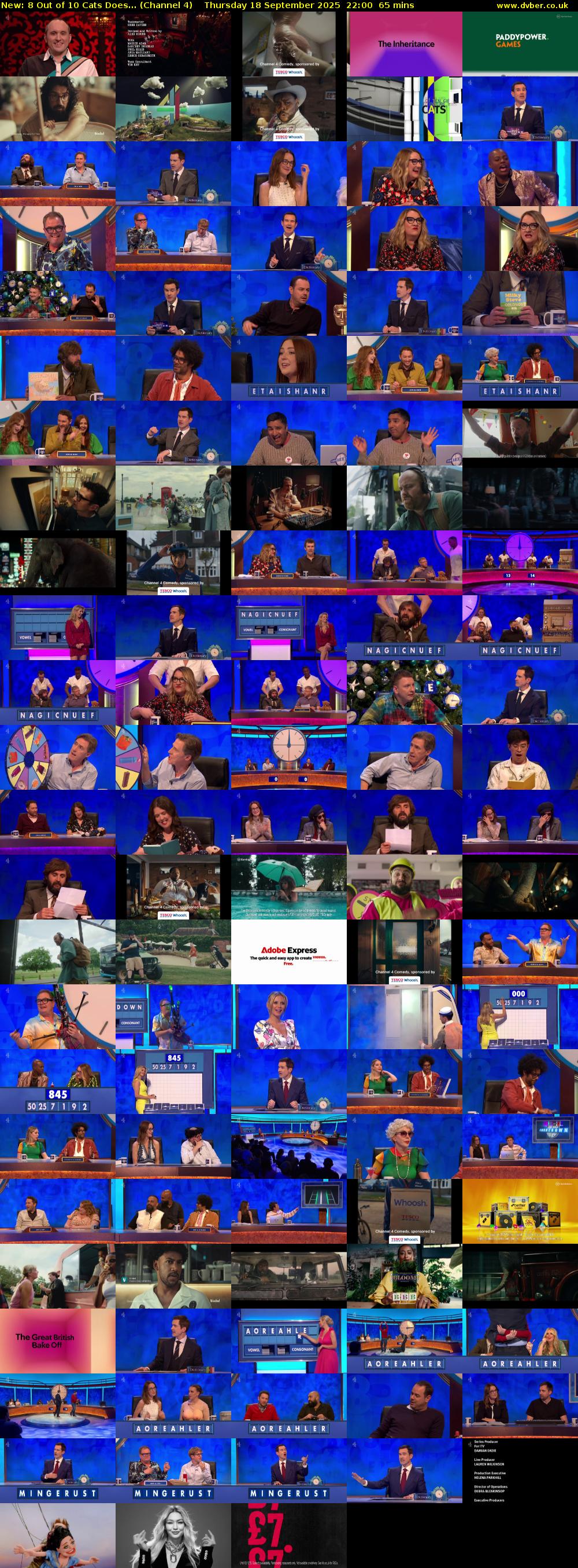 8 Out of 10 Cats Does... (Channel 4) Thursday 18 September 2025 22:00 - 23:05