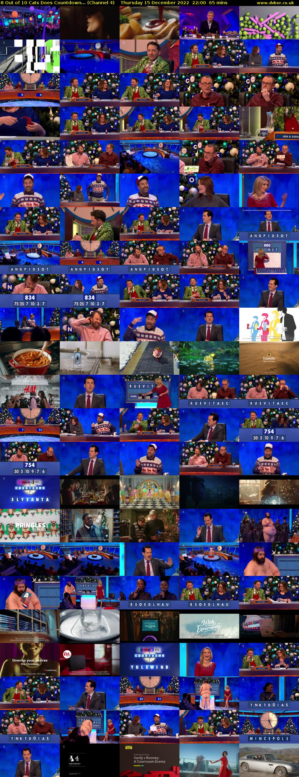 8 Out of 10 Cats Does Countdown... (Channel 4) Thursday 15 December 2022 22:00 - 23:05