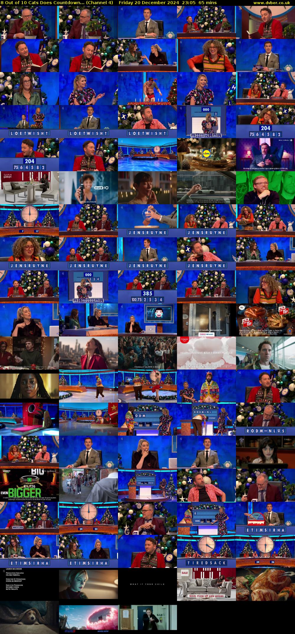 8 Out of 10 Cats Does Countdown... (Channel 4) Friday 20 December 2024 23:05 - 00:10