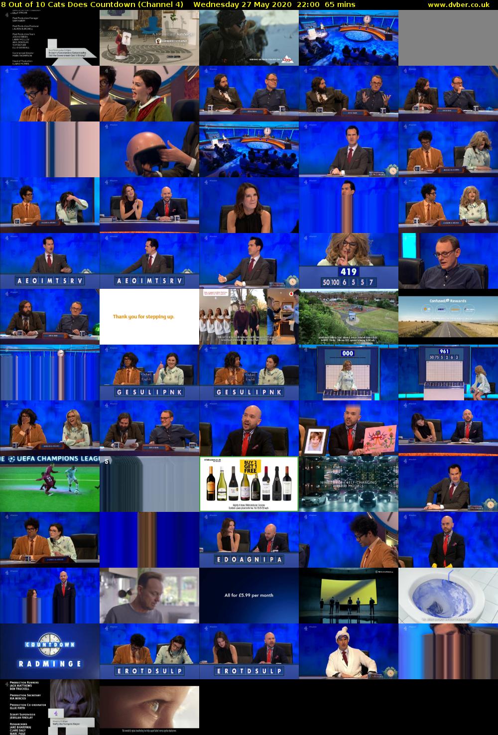 8 Out of 10 Cats Does Countdown (Channel 4) Wednesday 27 May 2020 22:00 - 23:05