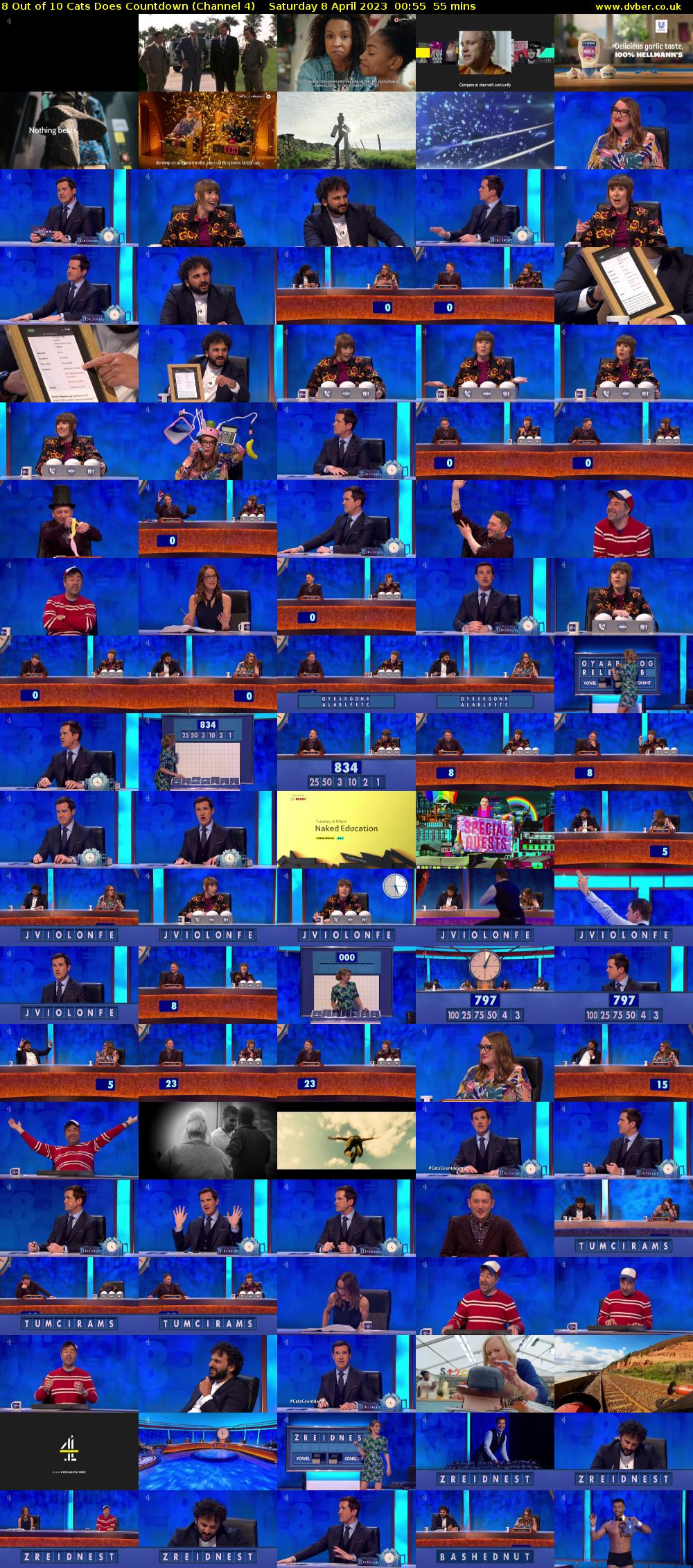 8 Out of 10 Cats Does Countdown (Channel 4) Saturday 8 April 2023 00:55 - 01:50