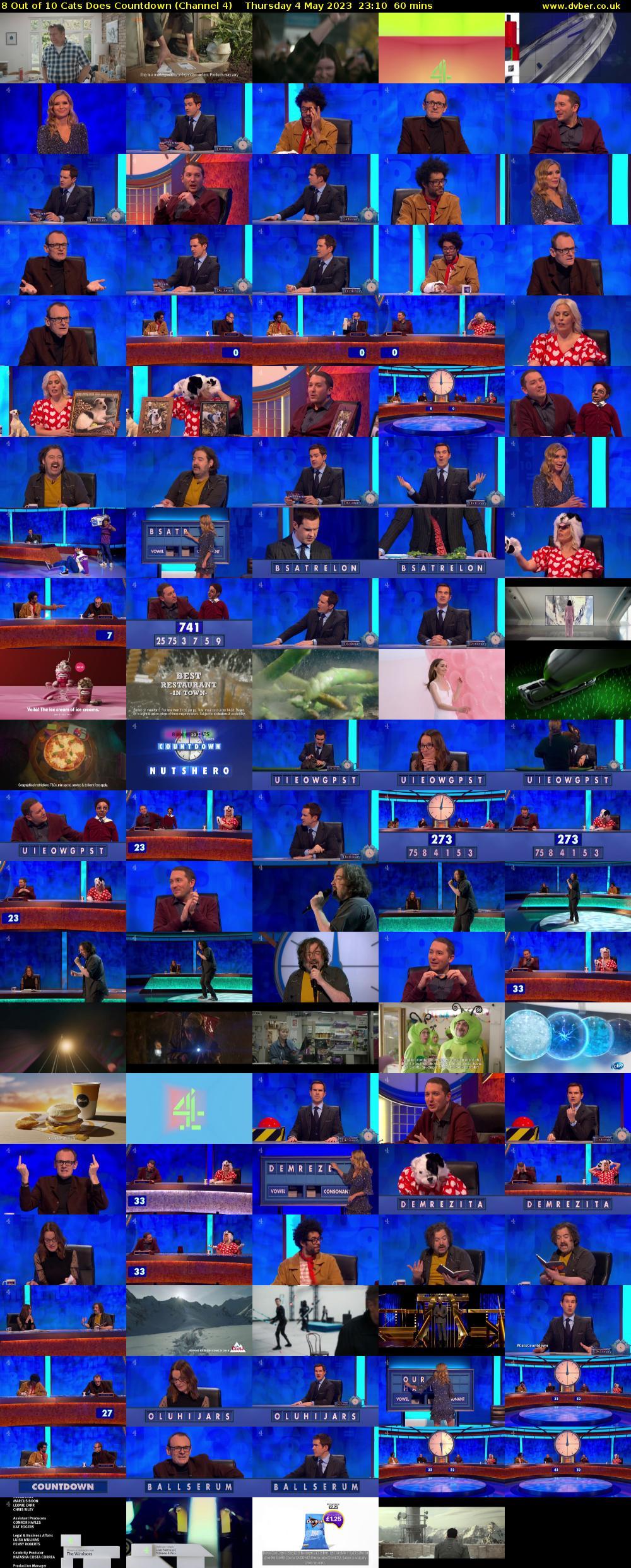 8 Out of 10 Cats Does Countdown (Channel 4) Thursday 4 May 2023 23:10 - 00:10