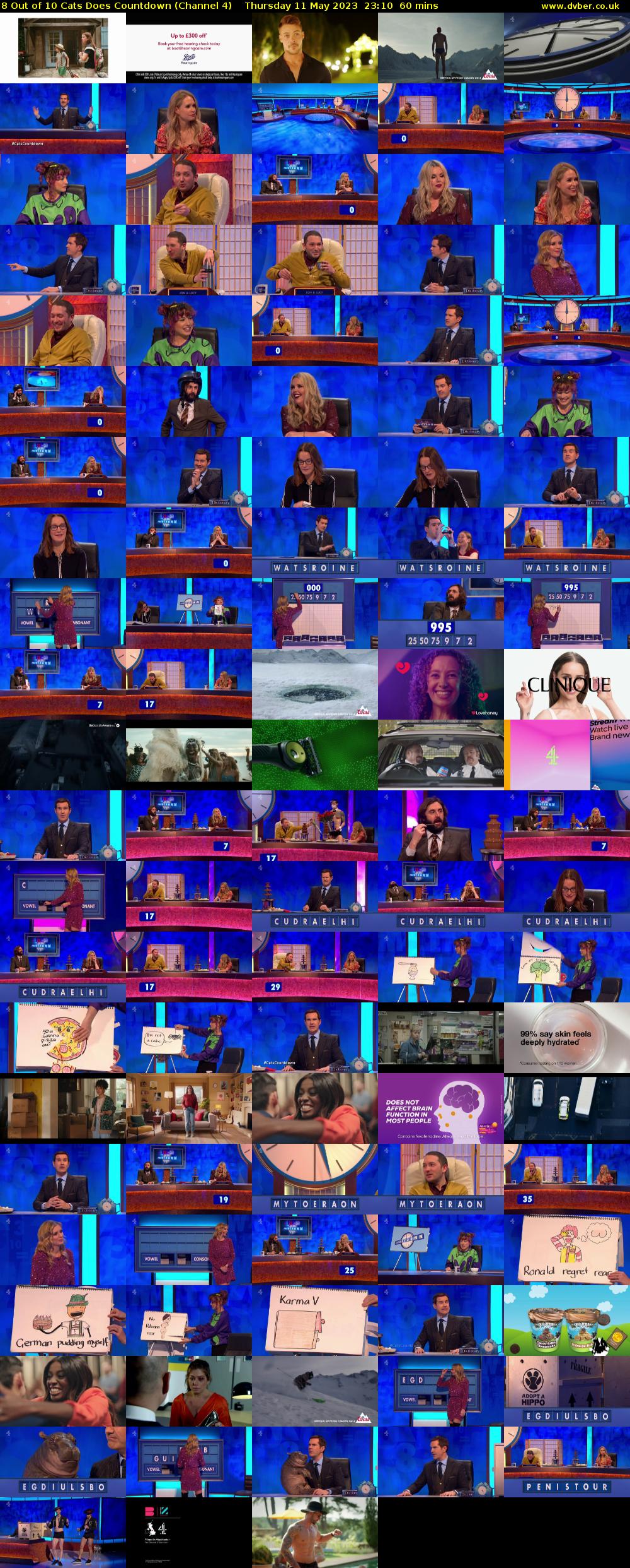 8 Out of 10 Cats Does Countdown (Channel 4) Thursday 11 May 2023 23:10 - 00:10
