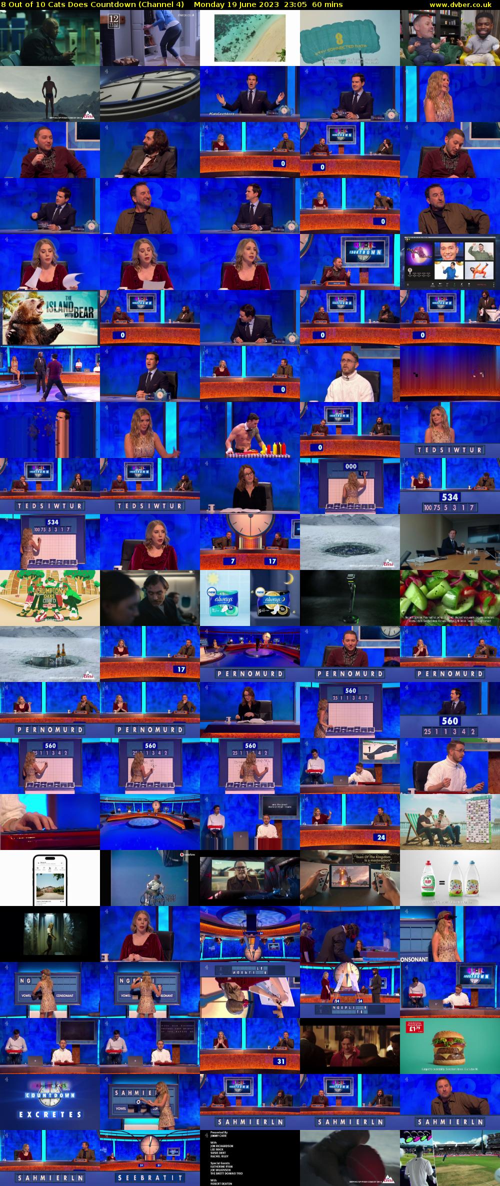 8 Out of 10 Cats Does Countdown (Channel 4) Monday 19 June 2023 23:05 - 00:05