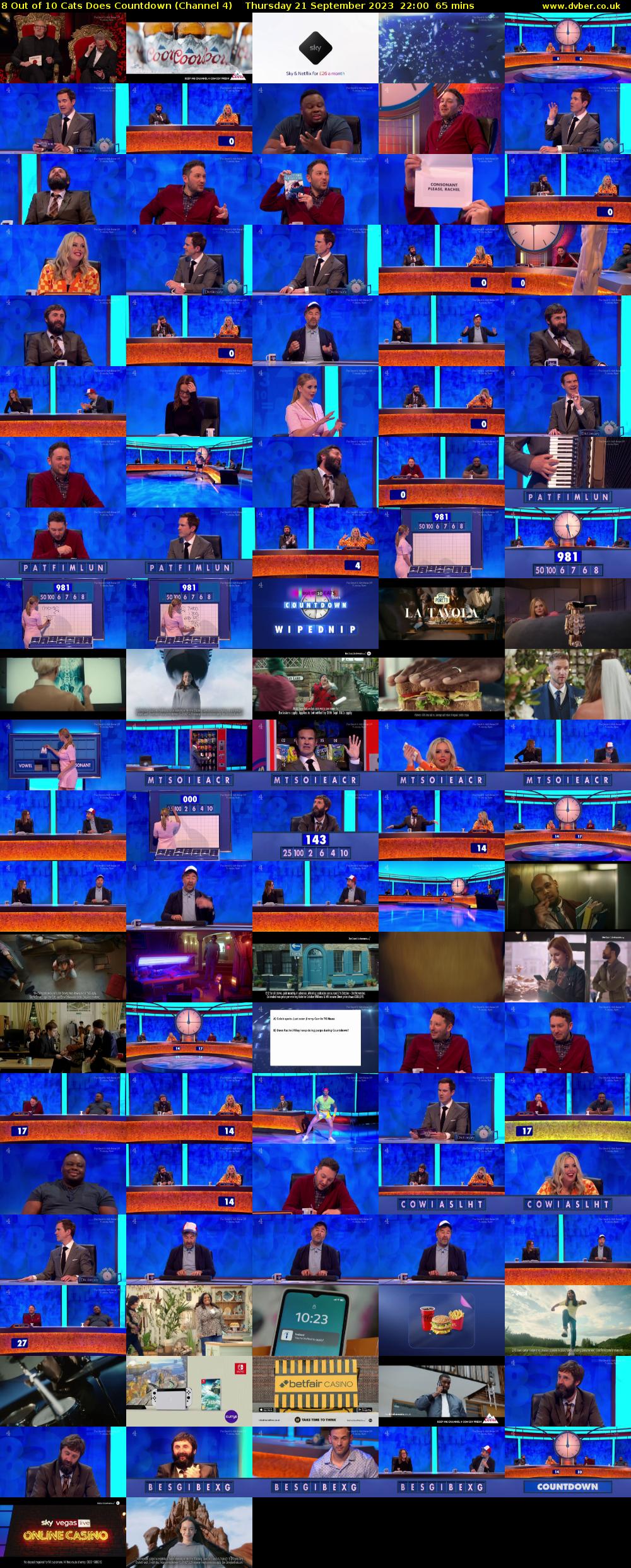 8 Out of 10 Cats Does Countdown (Channel 4) Thursday 21 September 2023 22:00 - 23:05