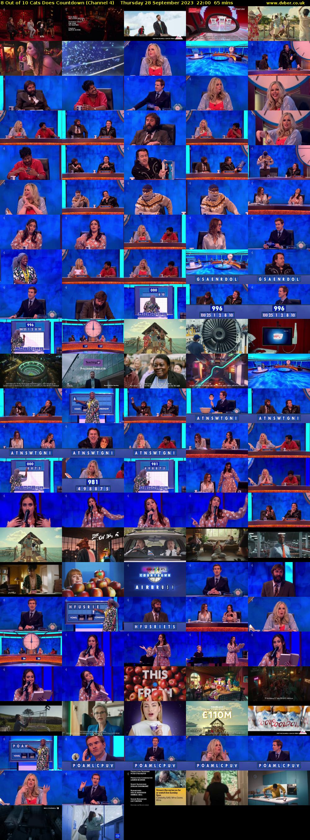 8 Out of 10 Cats Does Countdown (Channel 4) Thursday 28 September 2023 22:00 - 23:05