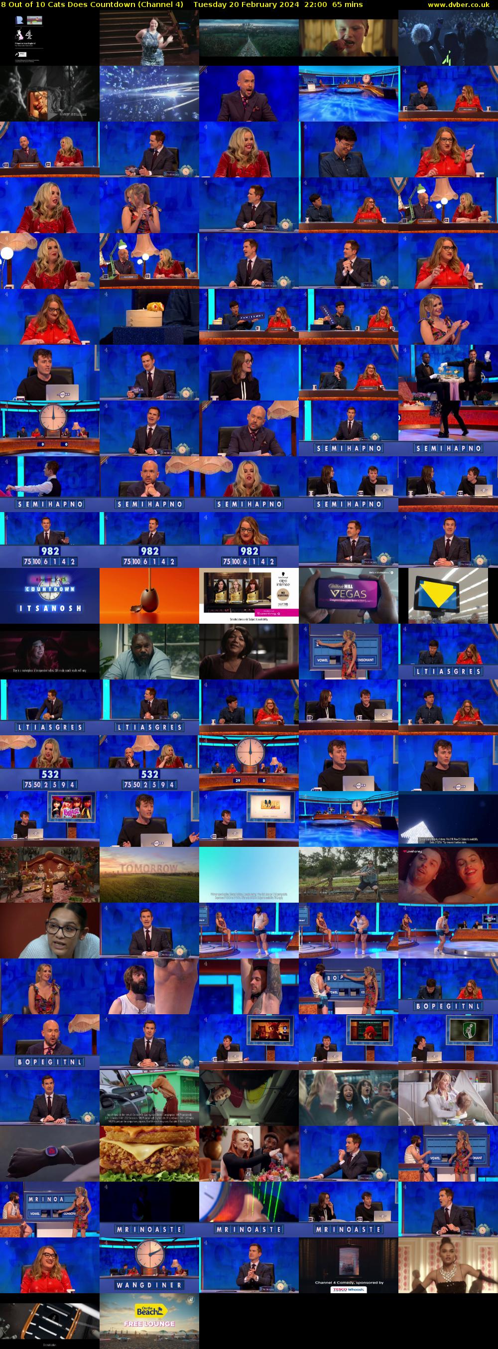 8 Out of 10 Cats Does Countdown (Channel 4) Tuesday 20 February 2024 22:00 - 23:05
