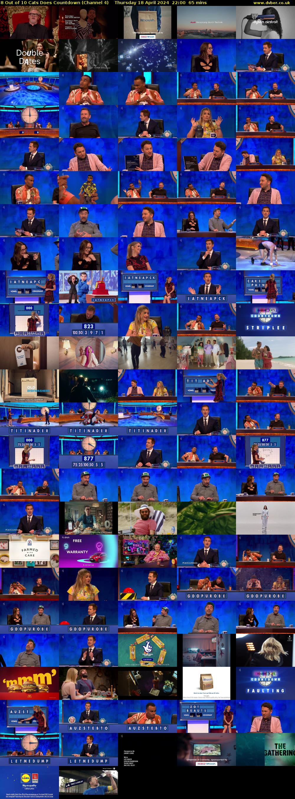 8 Out of 10 Cats Does Countdown (Channel 4) Thursday 18 April 2024 22:00 - 23:05