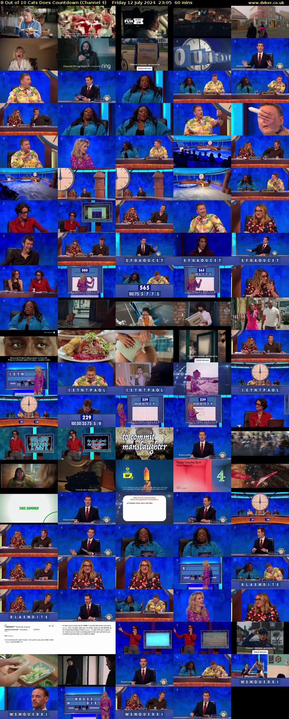 8 Out of 10 Cats Does Countdown (Channel 4) Friday 12 July 2024 23:05 - 00:05