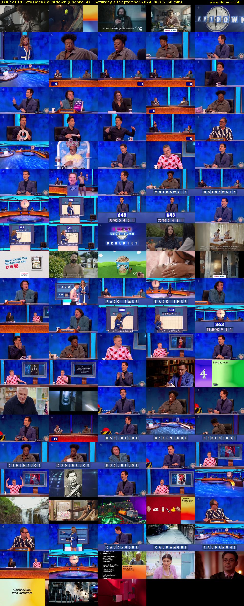 8 Out of 10 Cats Does Countdown (Channel 4) Saturday 28 September 2024 00:05 - 01:05