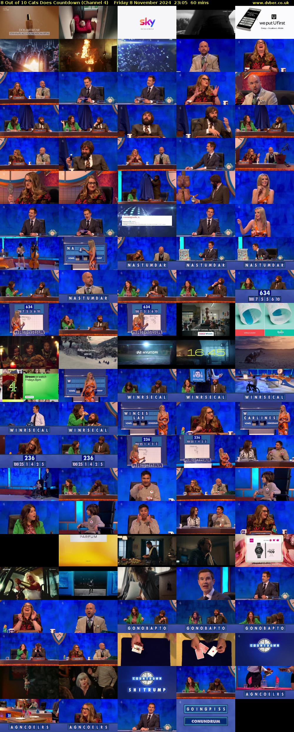 8 Out of 10 Cats Does Countdown (Channel 4) Friday 8 November 2024 23:05 - 00:05