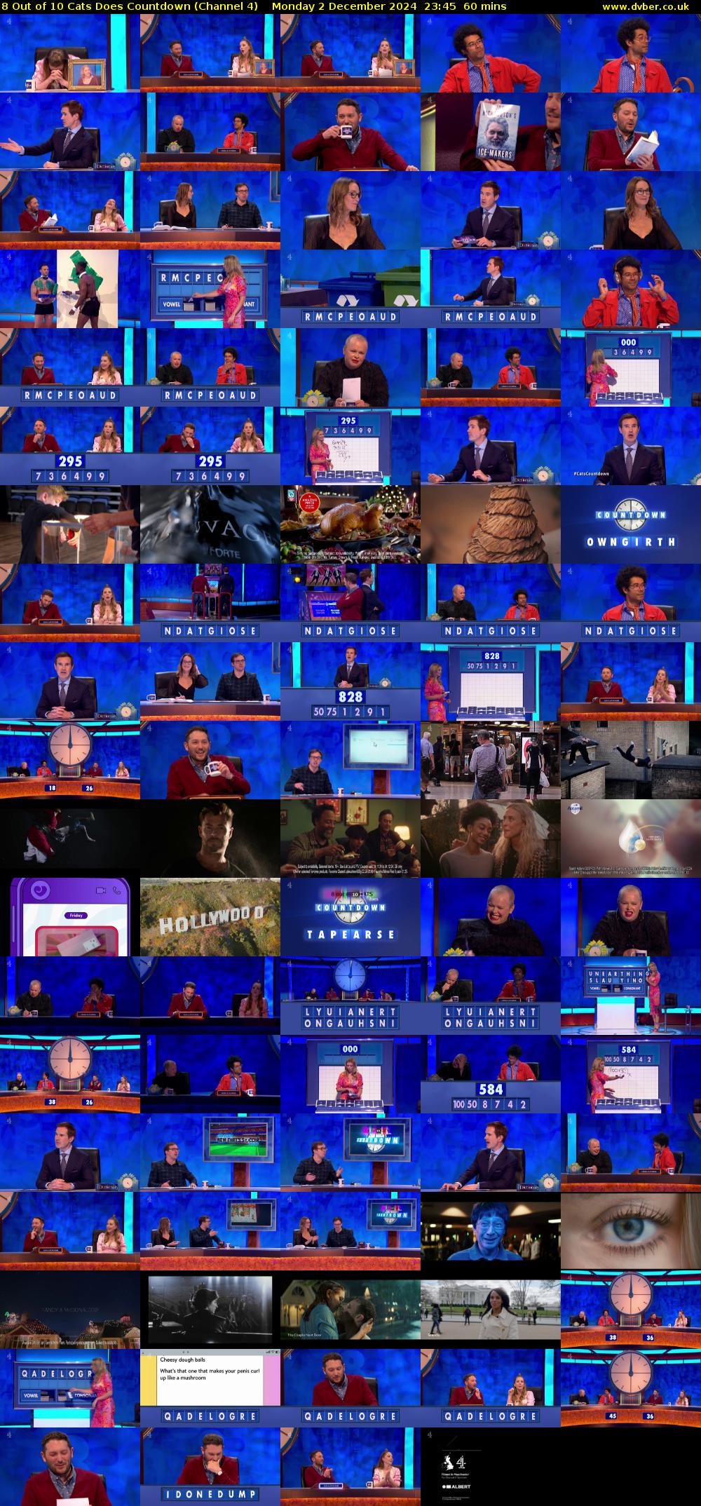 8 Out of 10 Cats Does Countdown (Channel 4) Monday 2 December 2024 23:45 - 00:45