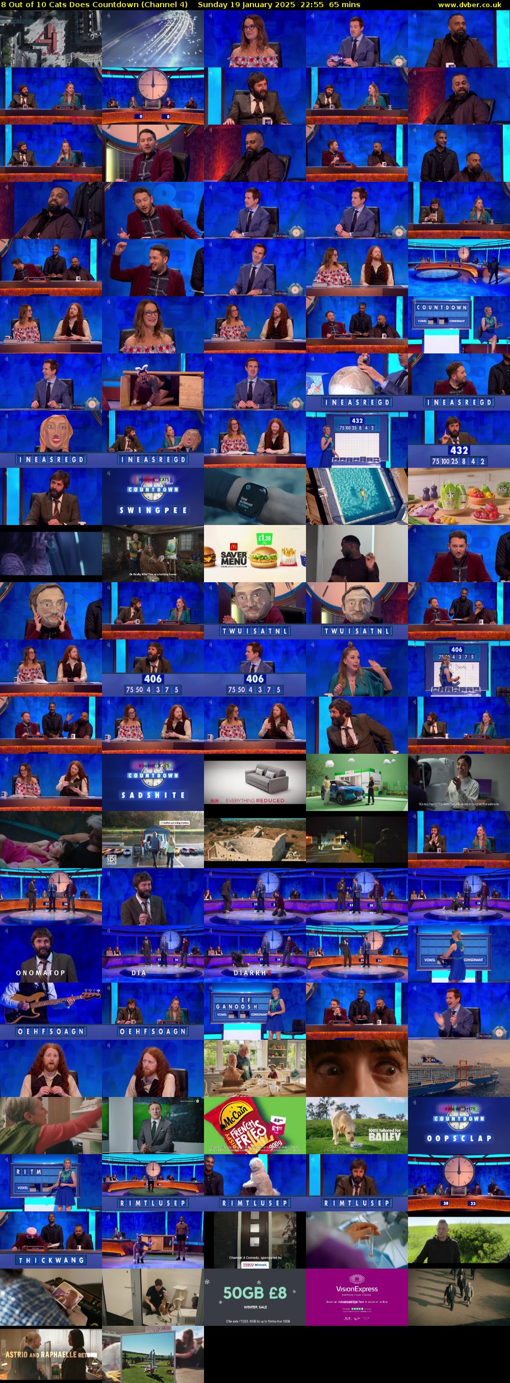 8 Out of 10 Cats Does Countdown (Channel 4) Sunday 19 January 2025 22:55 - 00:00