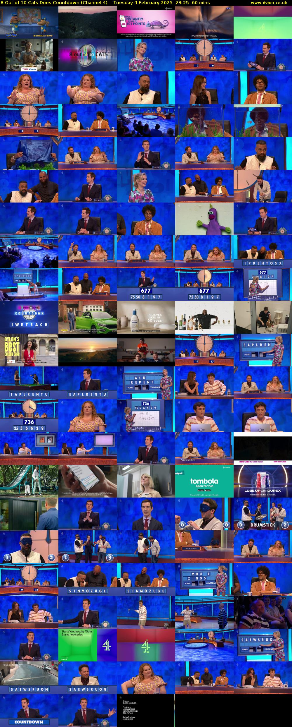 8 Out of 10 Cats Does Countdown (Channel 4) Tuesday 4 February 2025 23:25 - 00:25