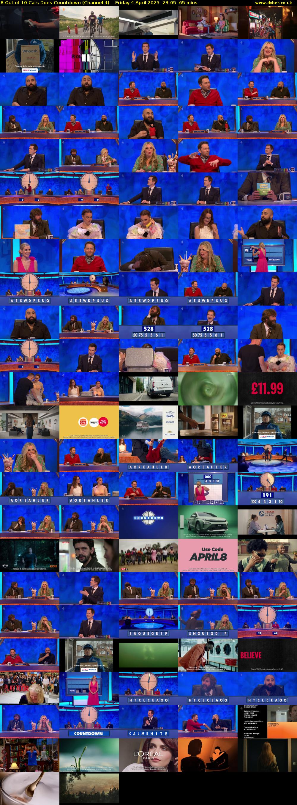 8 Out of 10 Cats Does Countdown (Channel 4) Friday 4 April 2025 23:05 - 00:10