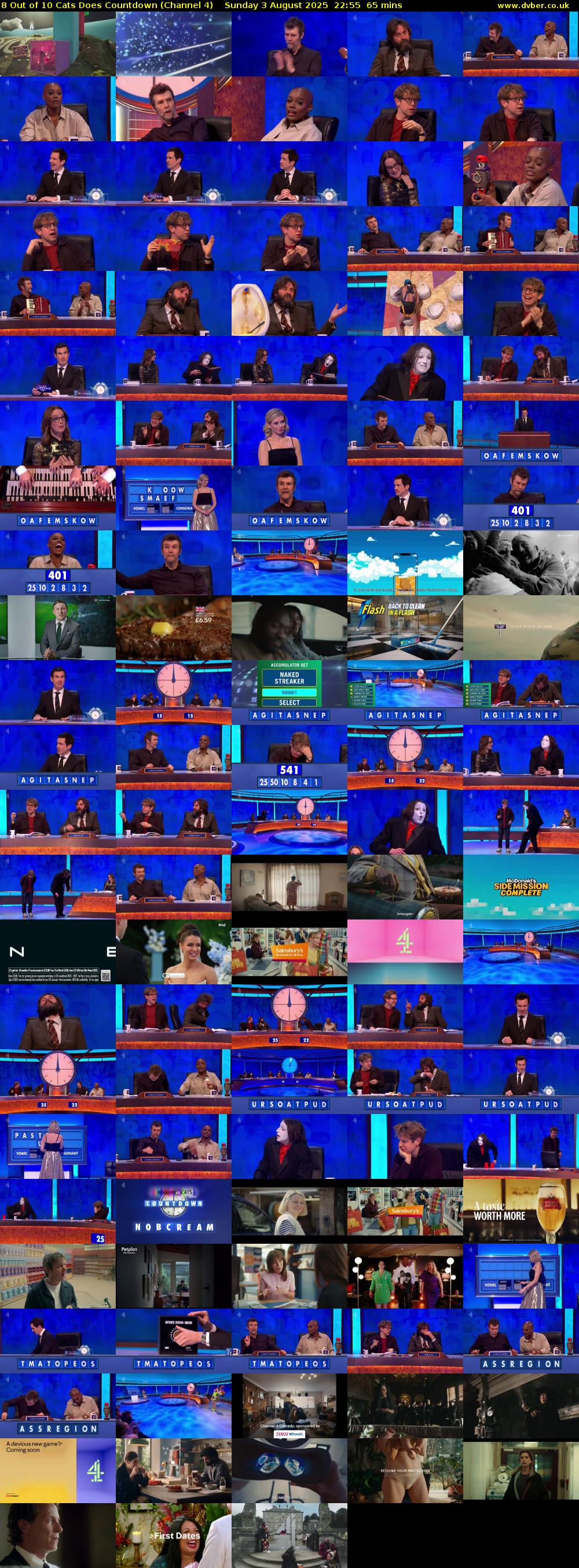 8 Out of 10 Cats Does Countdown (Channel 4) Sunday 3 August 2025 22:55 - 00:00