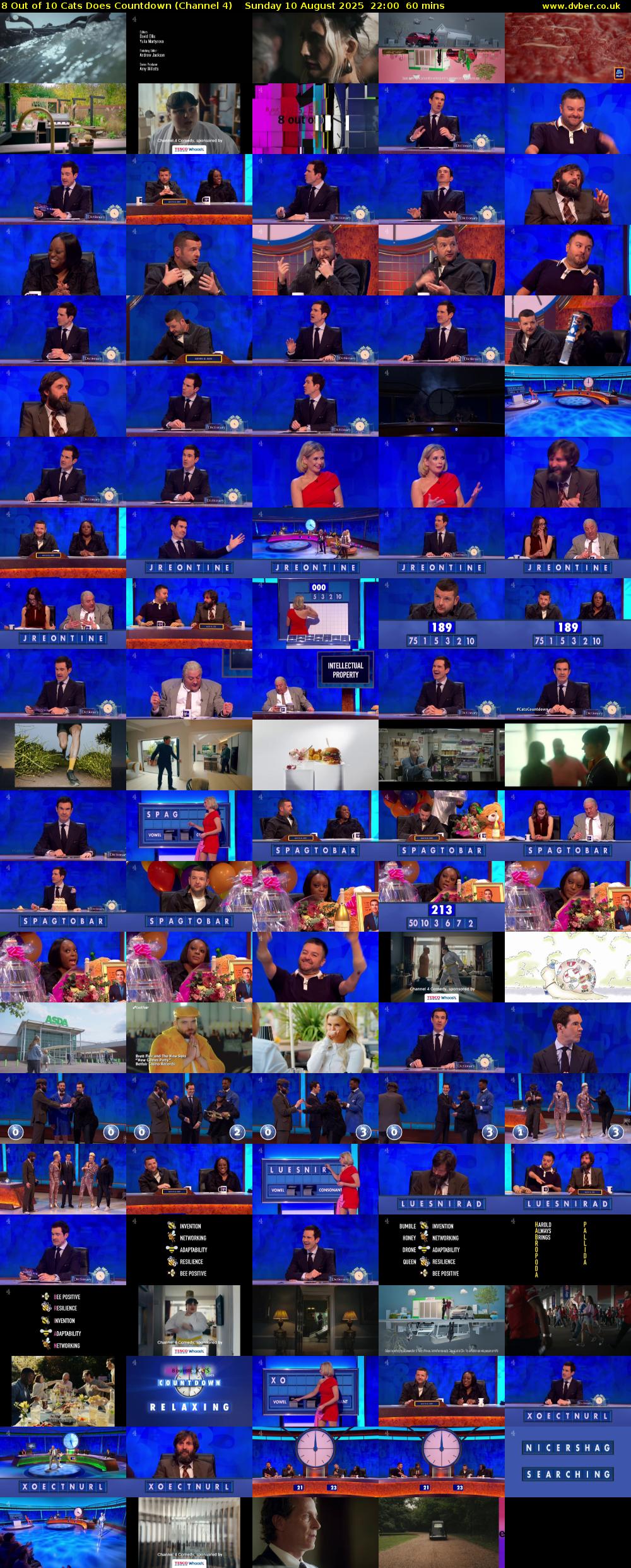 8 Out of 10 Cats Does Countdown (Channel 4) Sunday 10 August 2025 22:00 - 23:00
