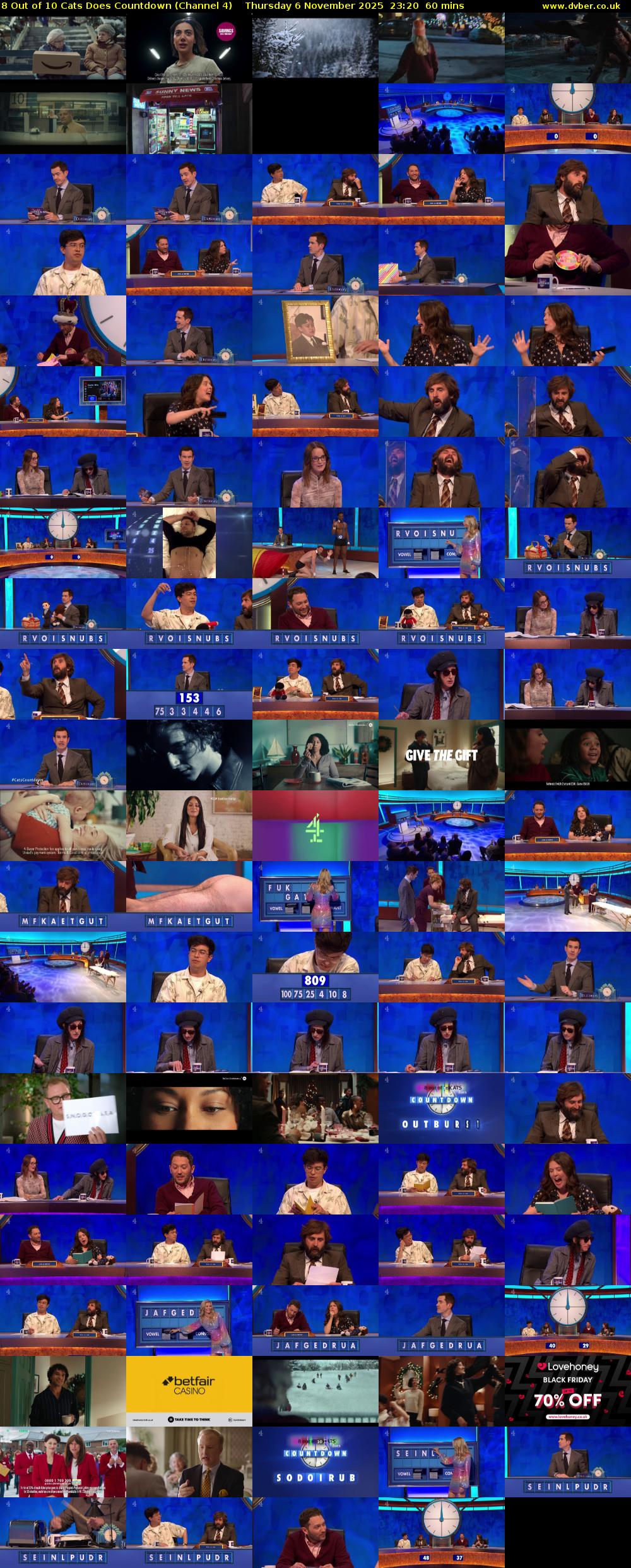 8 Out of 10 Cats Does Countdown (Channel 4) Thursday 6 November 2025 23:20 - 00:20