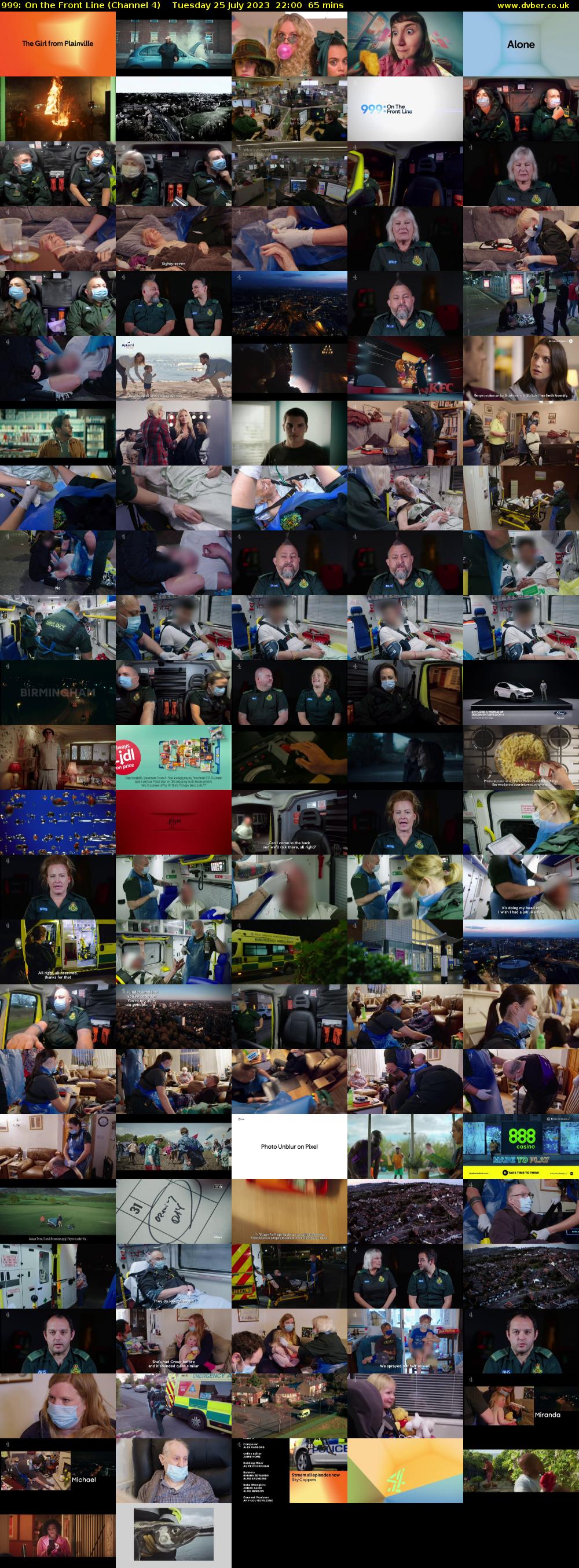 999: On the Front Line (Channel 4) Tuesday 25 July 2023 22:00 - 23:05
