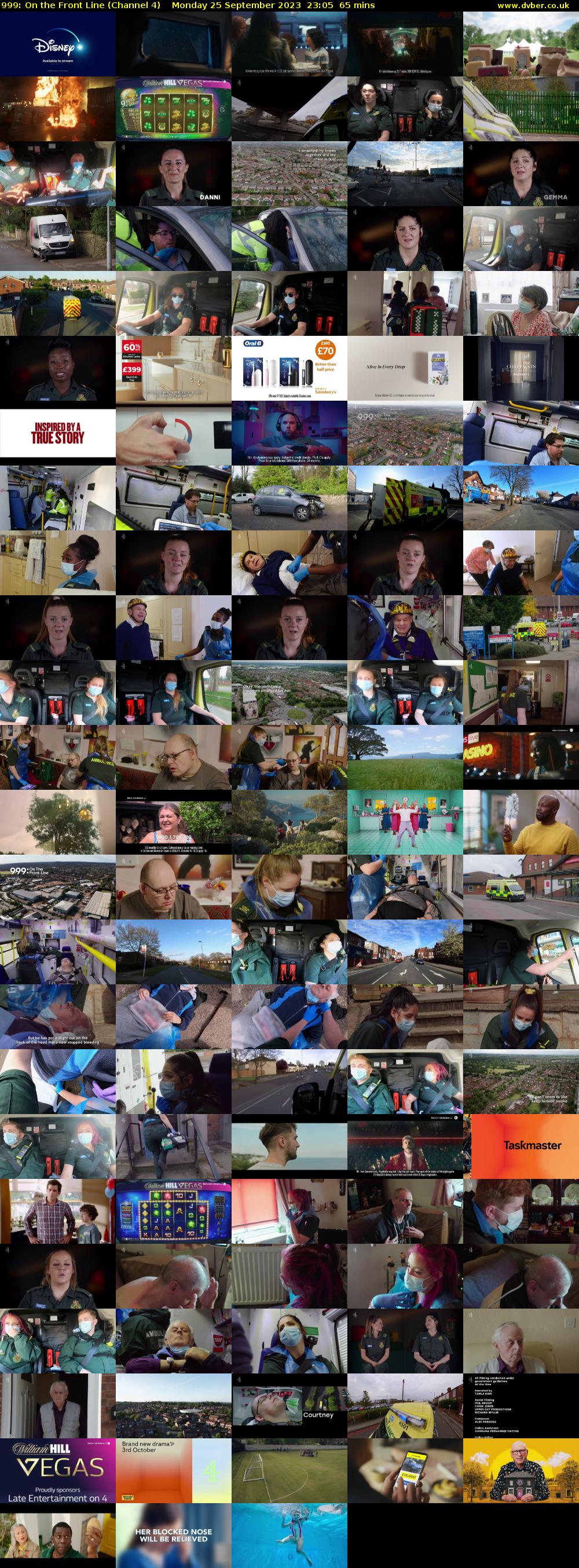 999: On the Front Line (Channel 4) Monday 25 September 2023 23:05 - 00:10