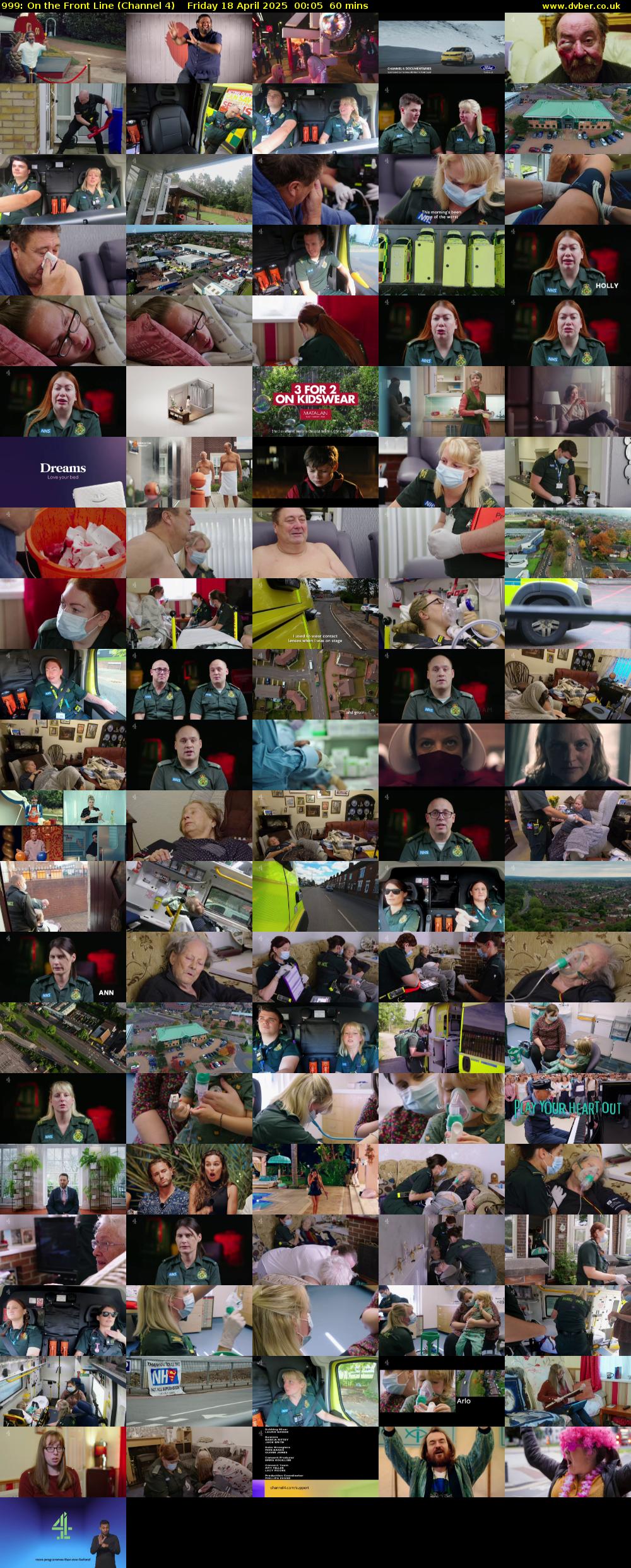 999: On the Front Line (Channel 4) Friday 18 April 2025 00:05 - 01:05