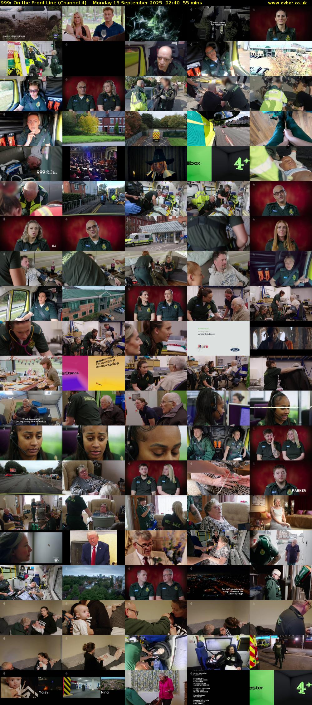 999: On the Front Line (Channel 4) Monday 15 September 2025 02:40 - 03:35