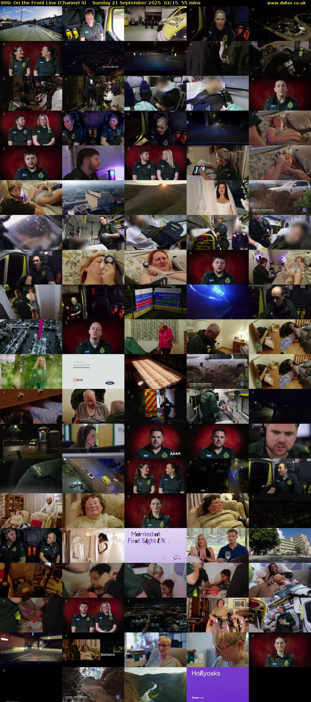 999: On the Front Line (Channel 4) Sunday 21 September 2025 02:15 - 03:10