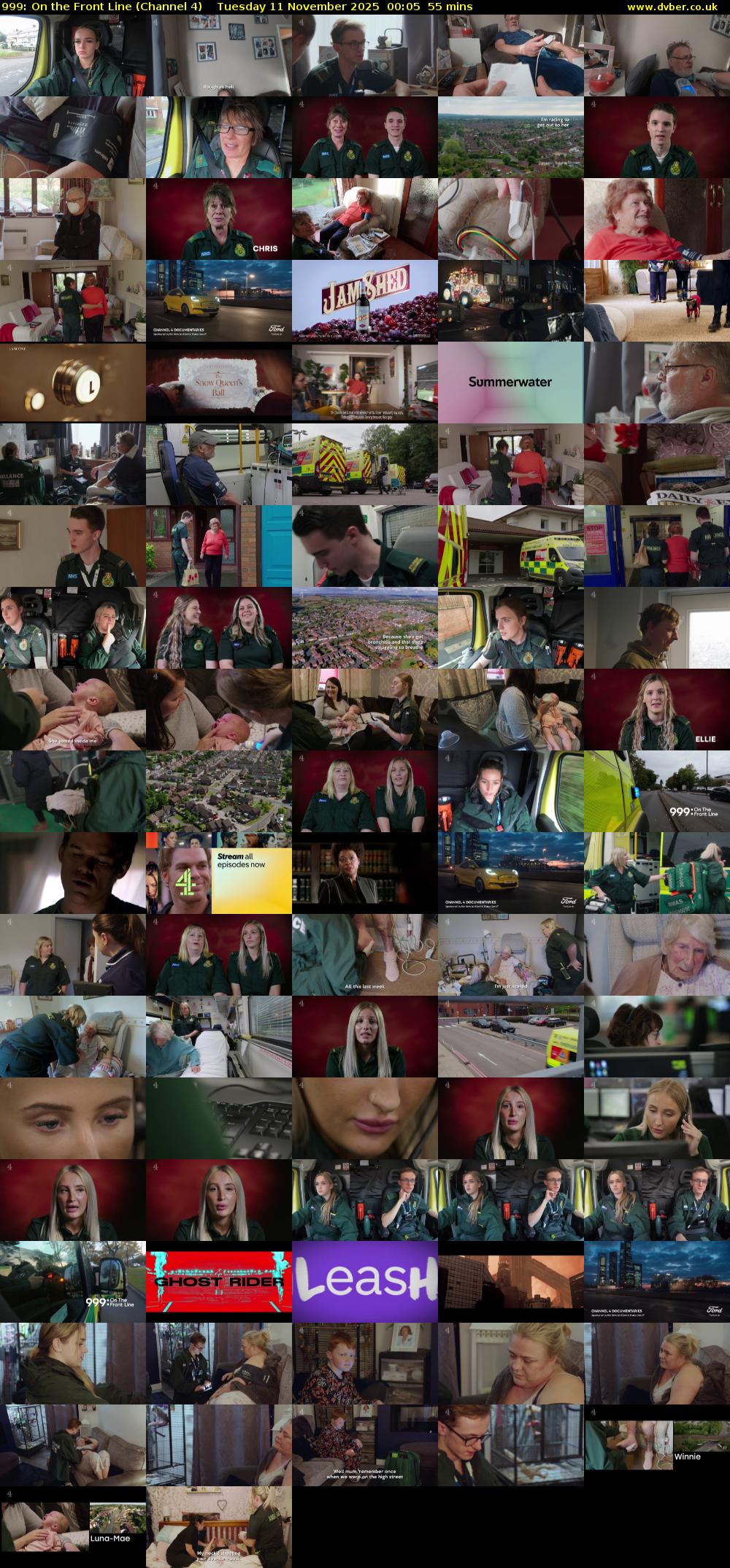 999: On the Front Line (Channel 4) Tuesday 11 November 2025 00:05 - 01:00