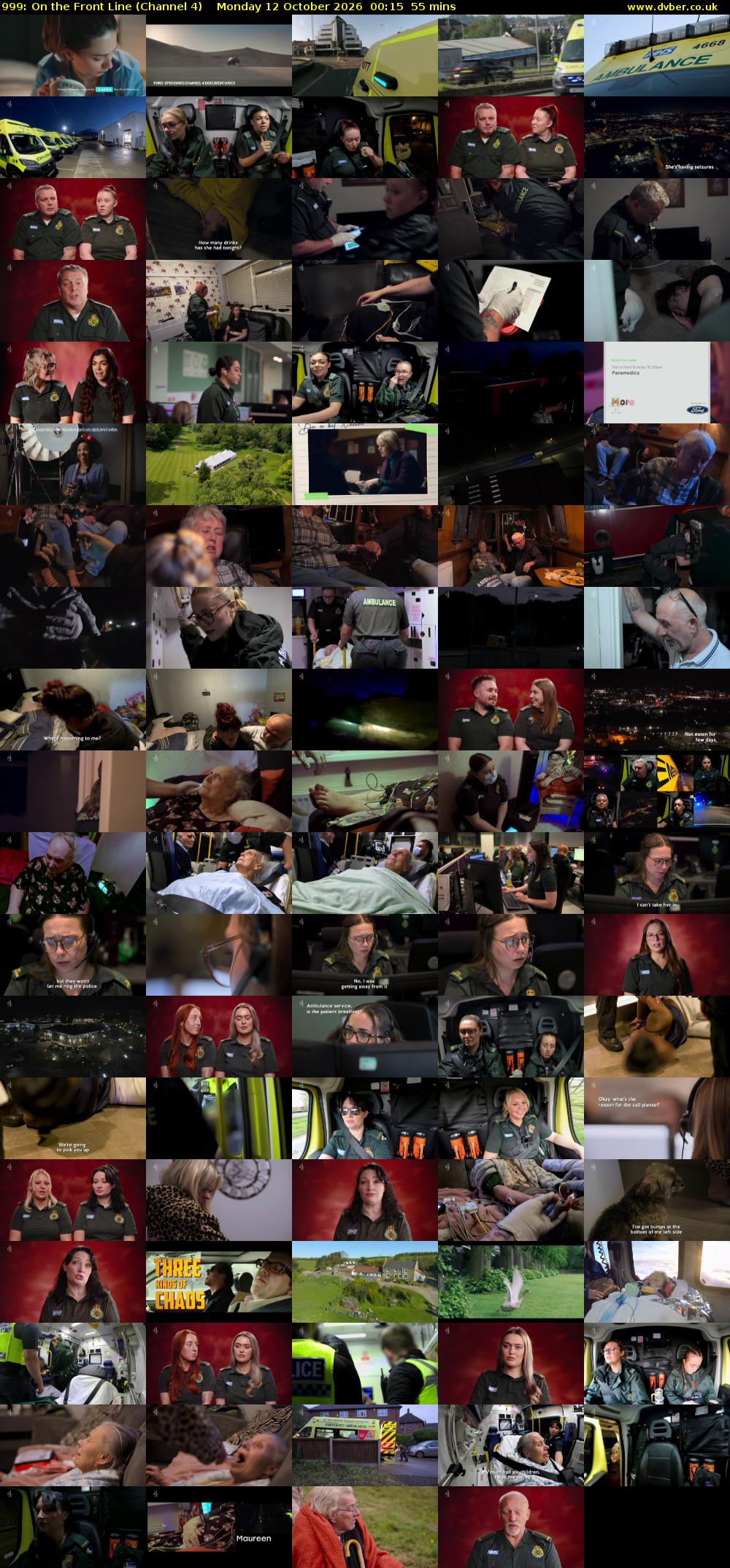 999: On the Front Line (Channel 4) Monday 12 October 2026 00:15 - 01:10